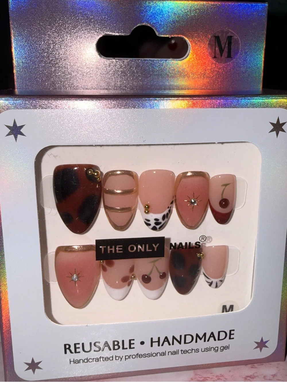 The Only Nails Reusable Handmade Decorative Press-On Nail Set in Medium